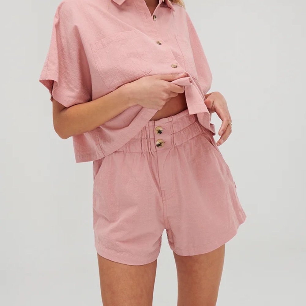 Poppy canvas shorts